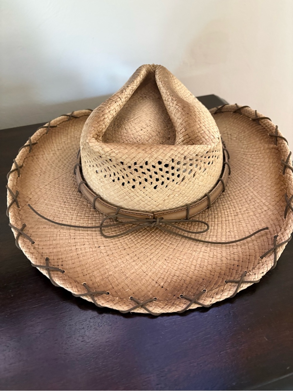 Dallas Hats Men's Straw Cowboy Hat - Natural Brown
